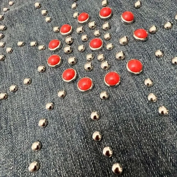 Cache Vintage Y2K Studded Flare Leg Jeans