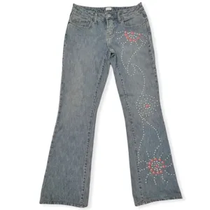 Cache Vintage Y2K Studded Flare Leg Jeans
