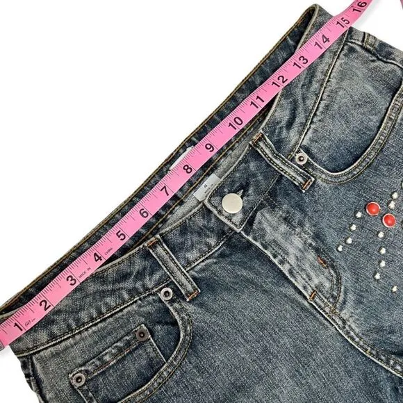 Cache Vintage Y2K Studded Flare Leg Jeans