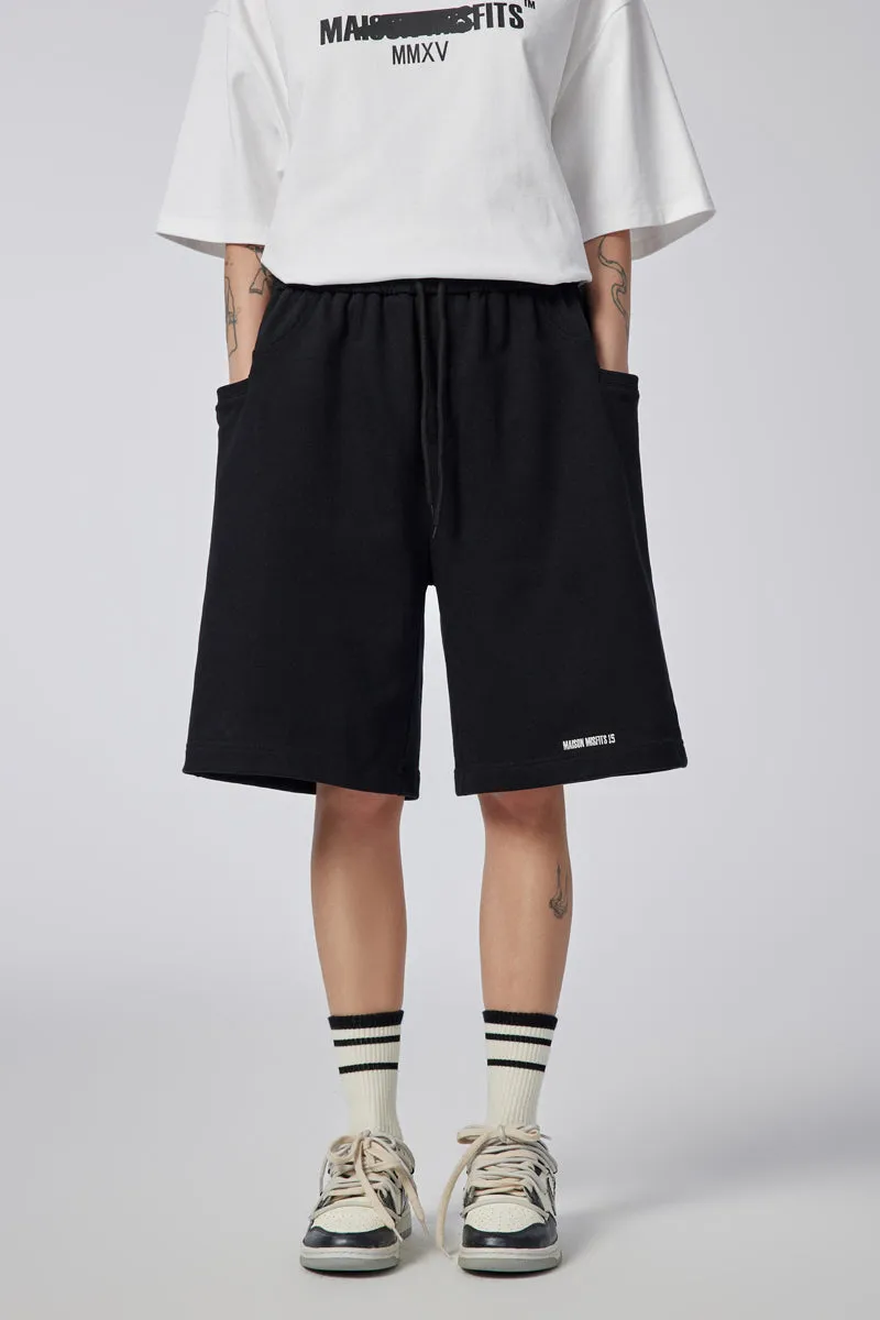 Celebrity Miniature – Oversized Heavyweight Cotton Shorts - Black