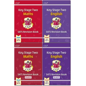 CGP New KS2 Maths SATS Revision Book Ages 10-11, Stretch, (for the 2020 tests) 4 Books Collection Set