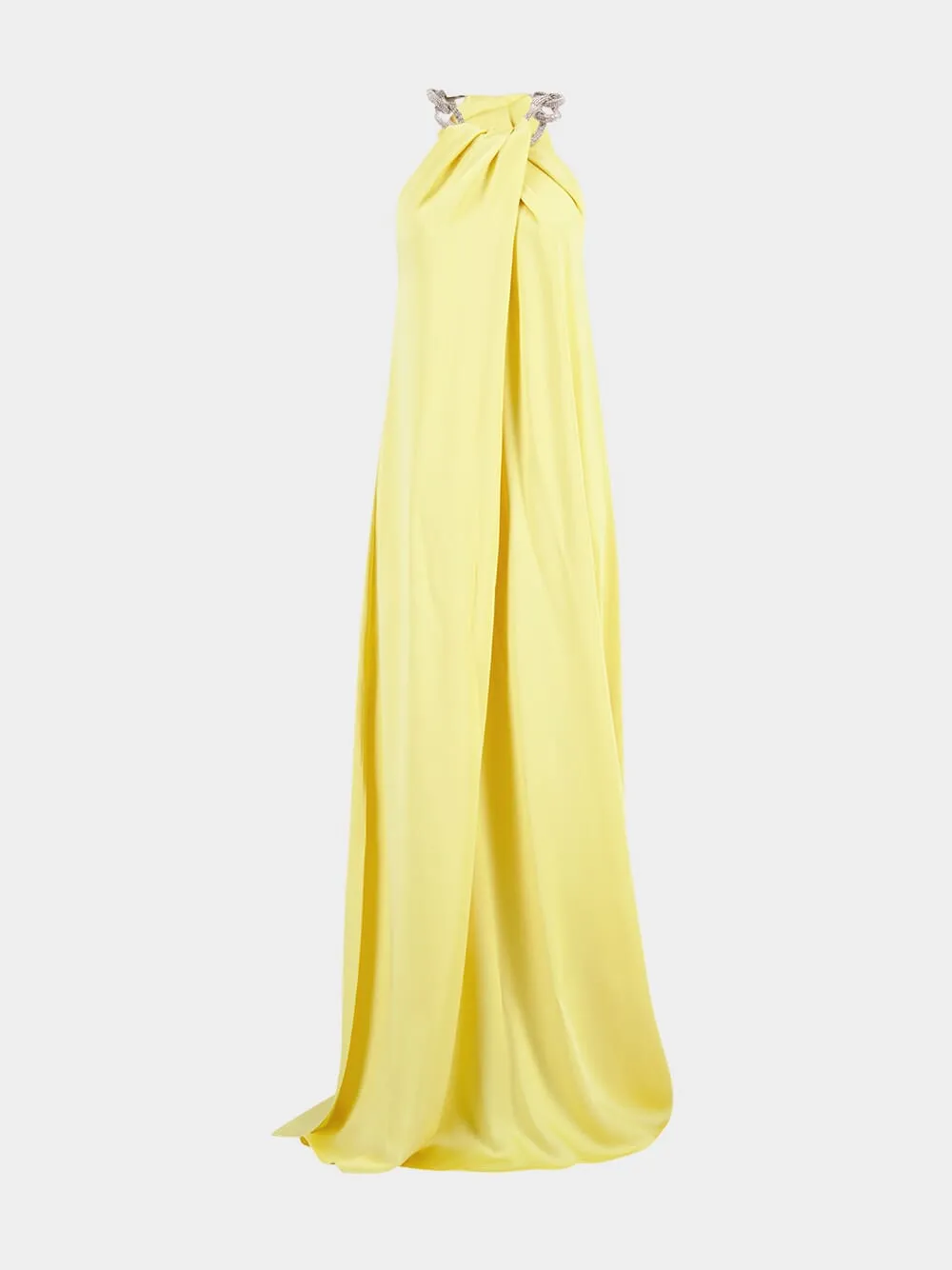 Chamomile Crystal Chain Halterneck Dress