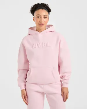 Classic Plush Oversized Hoodie - Pastel Pink