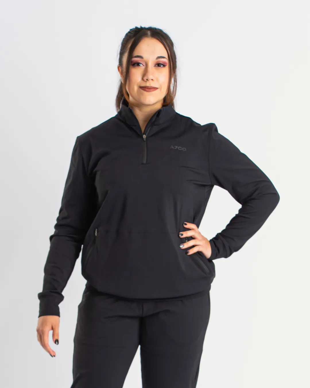 Cobra Quarter Zip Non Bar Grip Jacket - Stealth