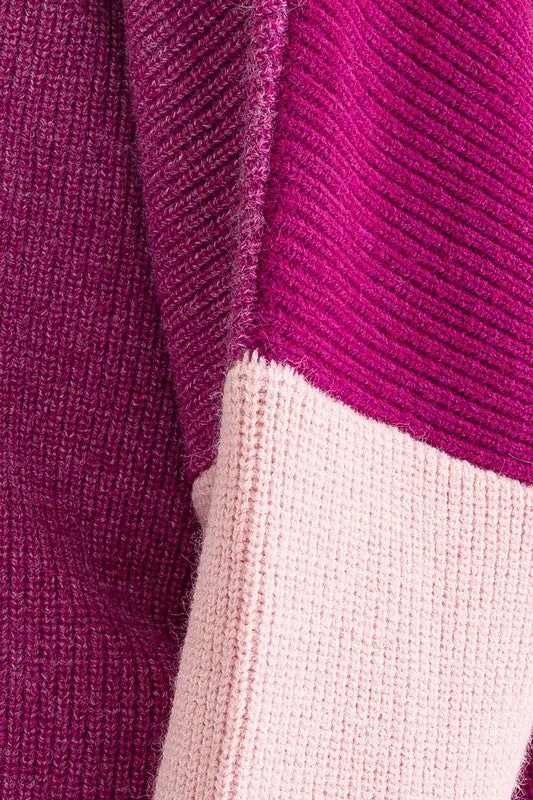 Color Block Oversized Sweater (Various colors), Le Lis