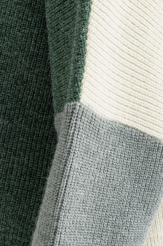 Color Block Oversized Sweater (Various colors), Le Lis