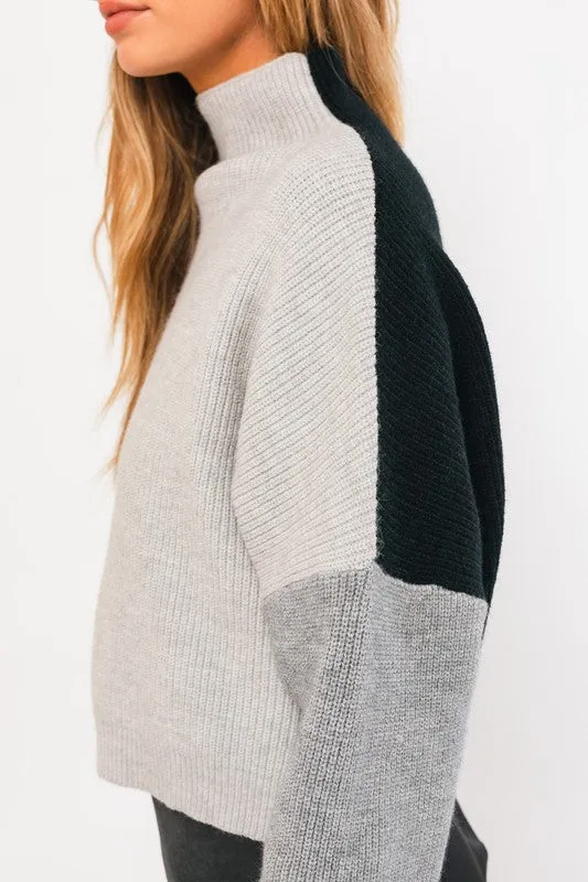 Color Block Oversized Sweater (Various colors), Le Lis