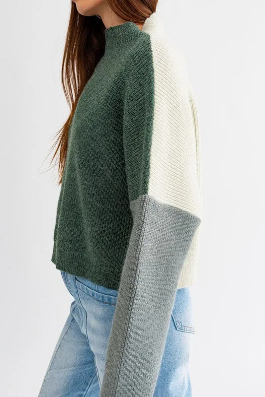 Color Block Oversized Sweater (Various colors), Le Lis