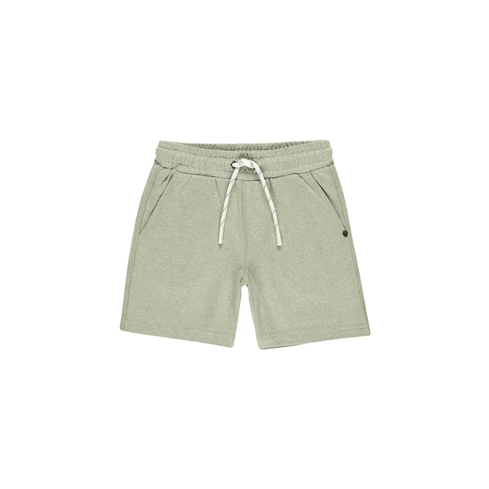 Cove Essential Tee & Tech Shorts Set | Heathered Sage