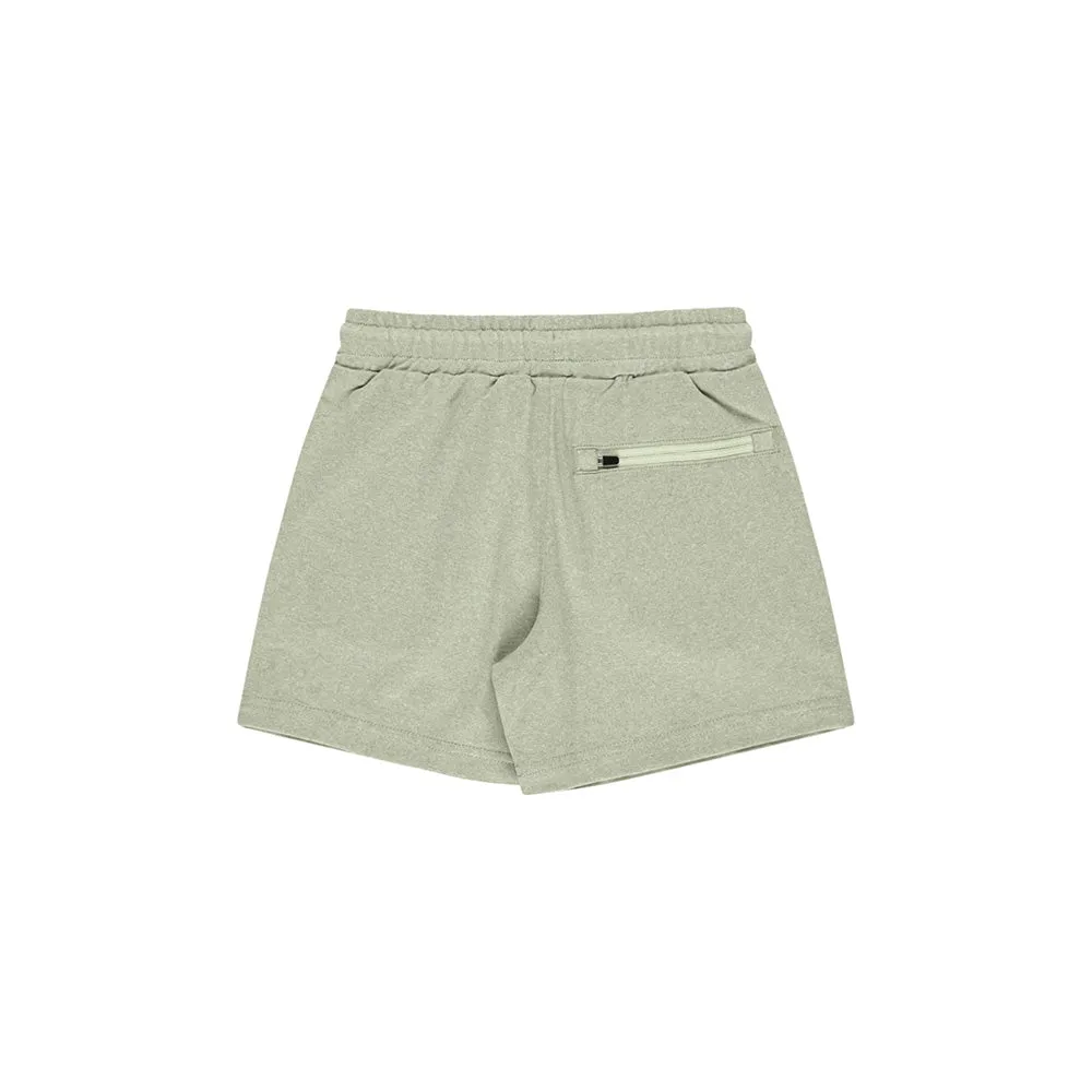 Cove Essential Tee & Tech Shorts Set | Heathered Sage