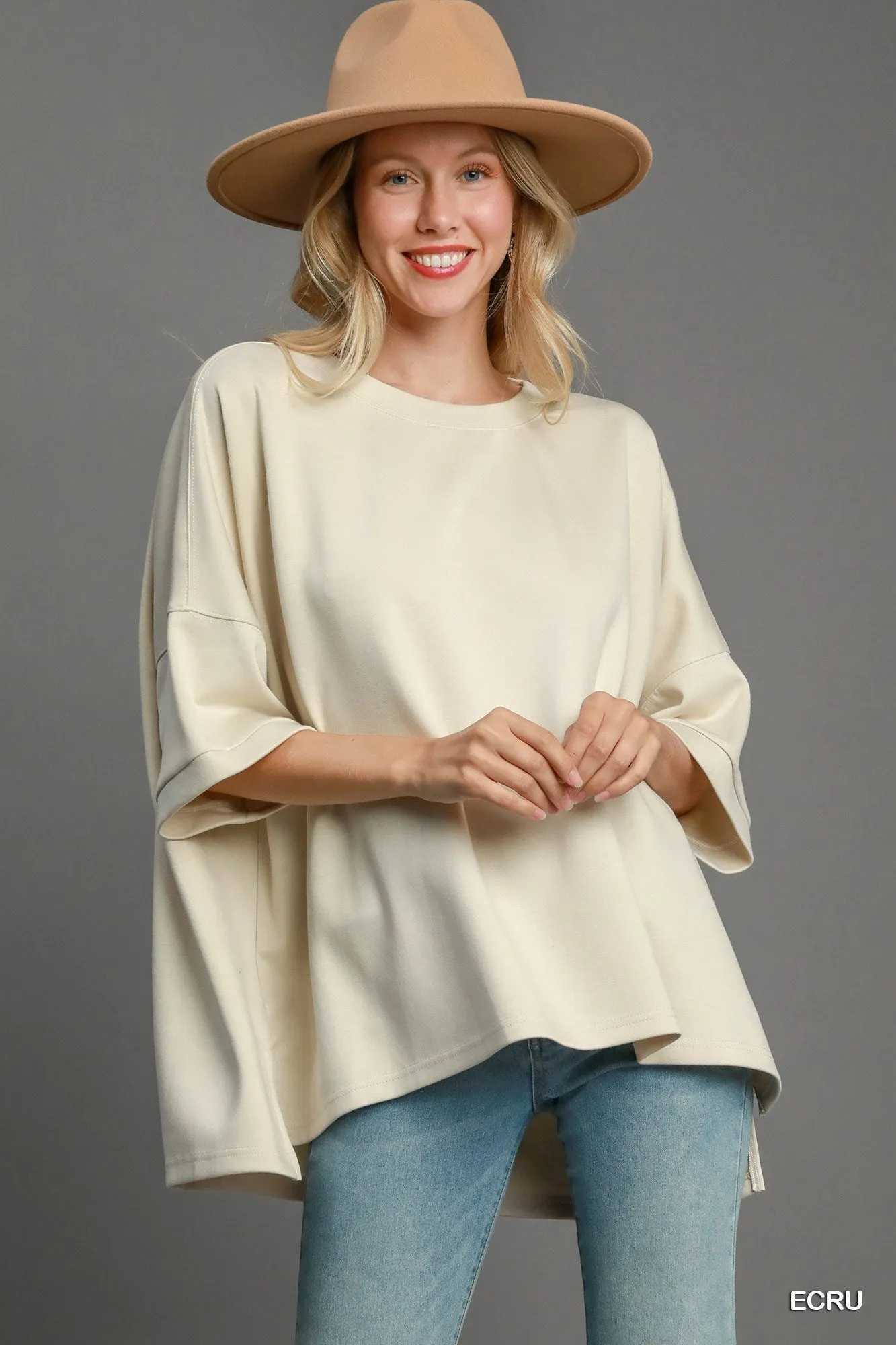 Cream Oversized Top