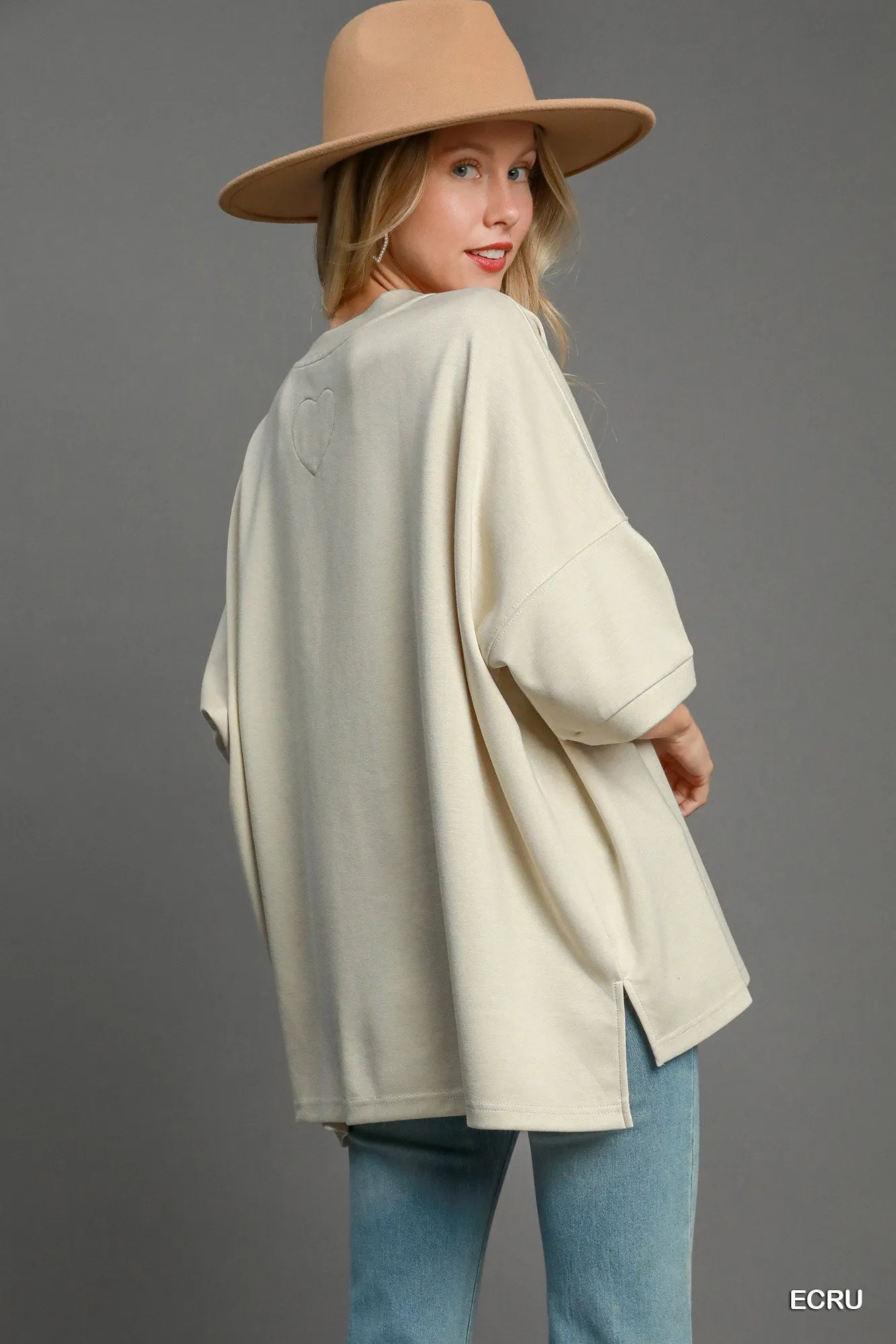 Cream Oversized Top