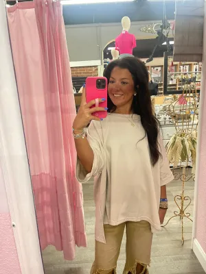 Cream Oversized Top