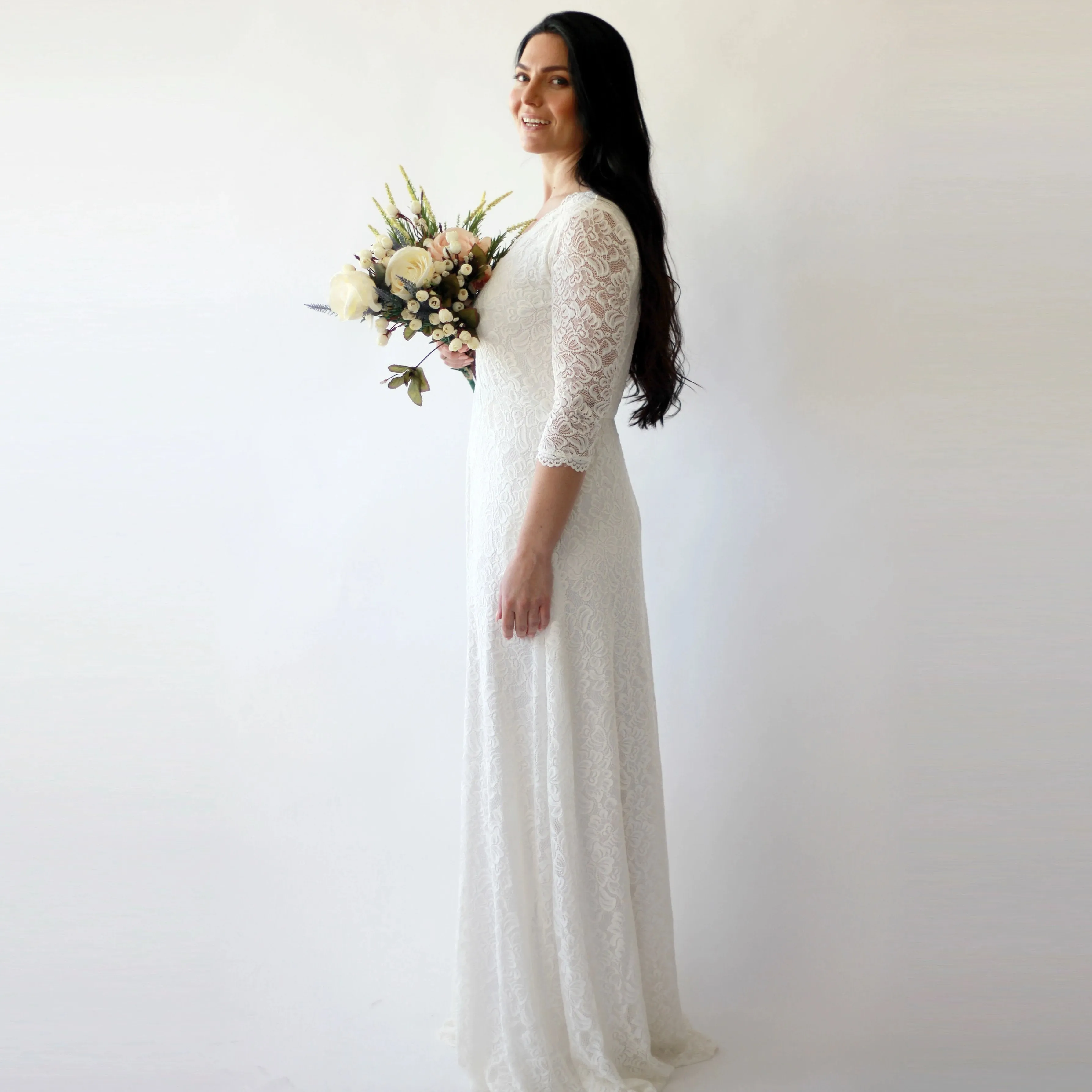 Curvy dress with pockets #1273