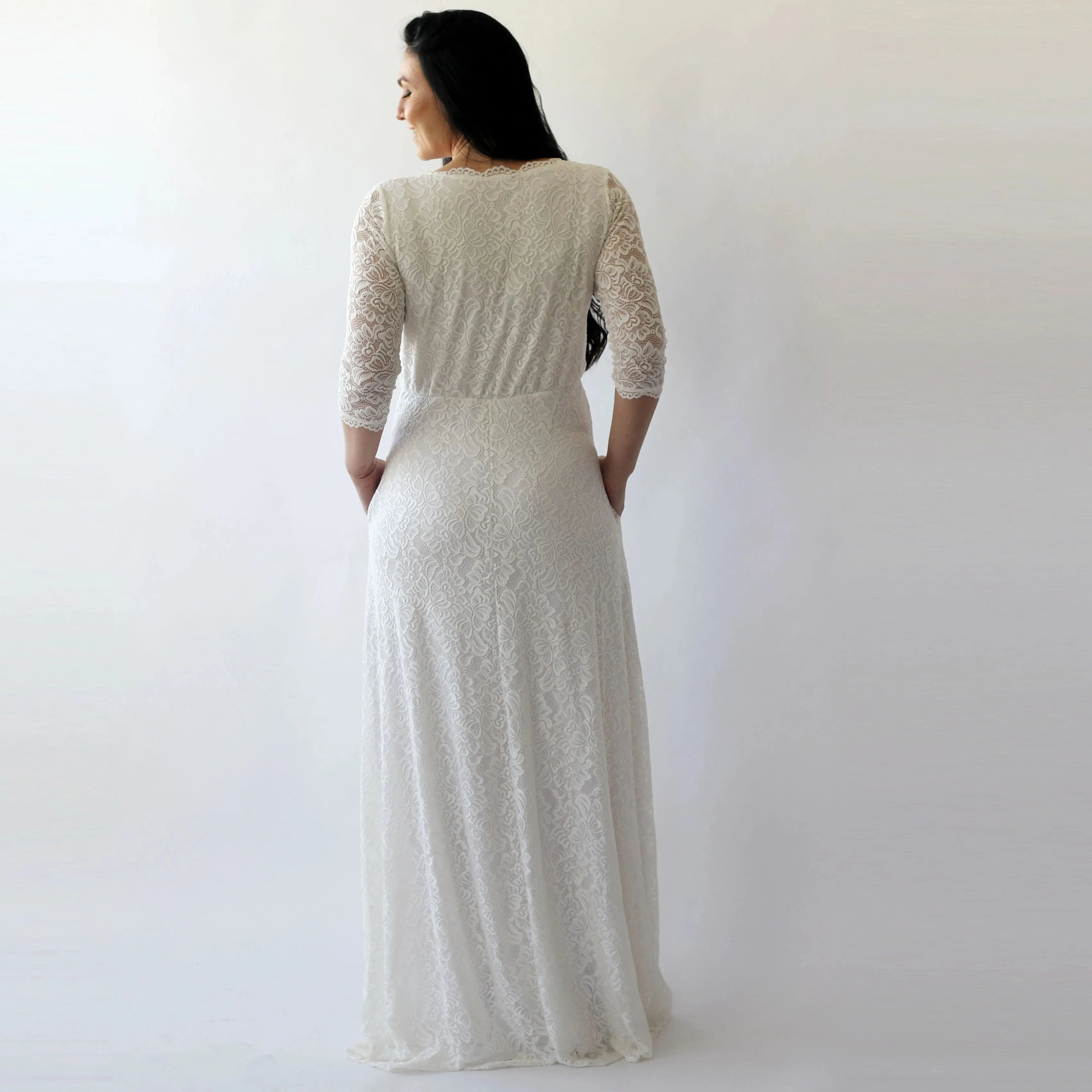 Curvy dress with pockets #1273