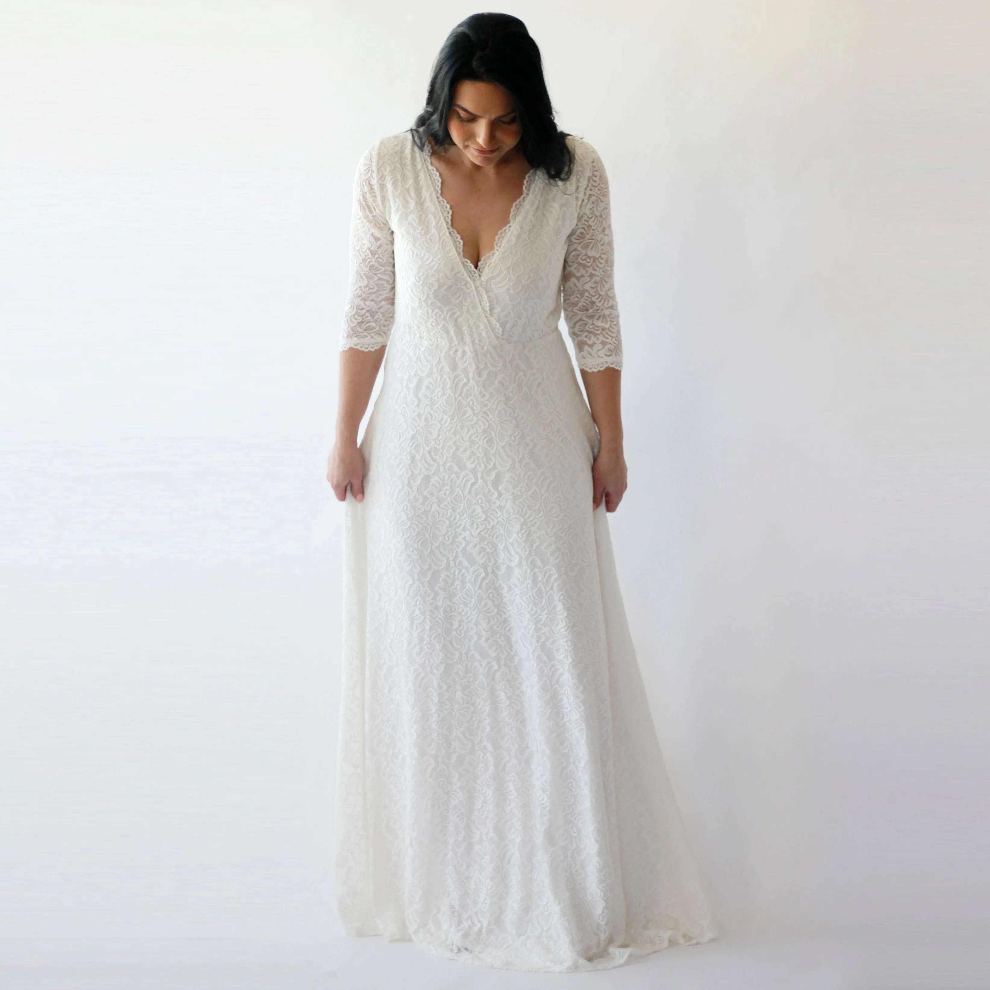 Curvy dress with pockets #1273