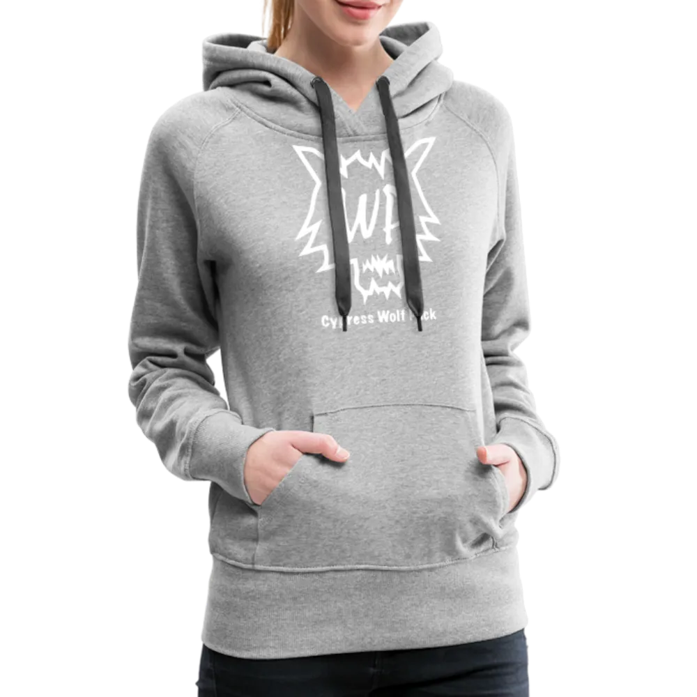 Cypress Wolf Pack White- Women’s Premium Hoodie
