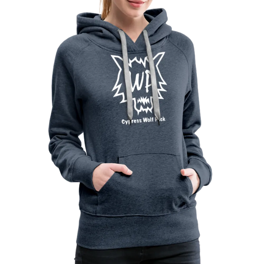 Cypress Wolf Pack White- Women’s Premium Hoodie