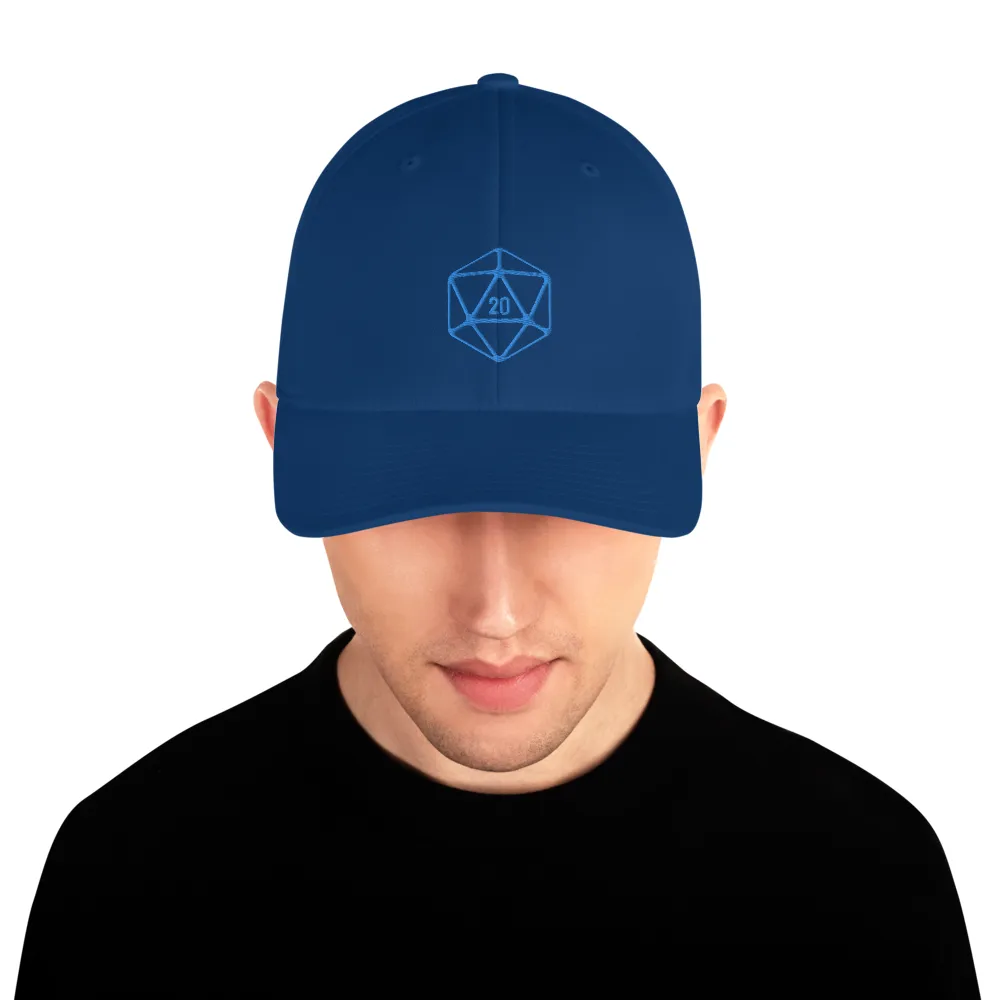D20 Classic Teal Crit Structured Twill Flexfit Cap