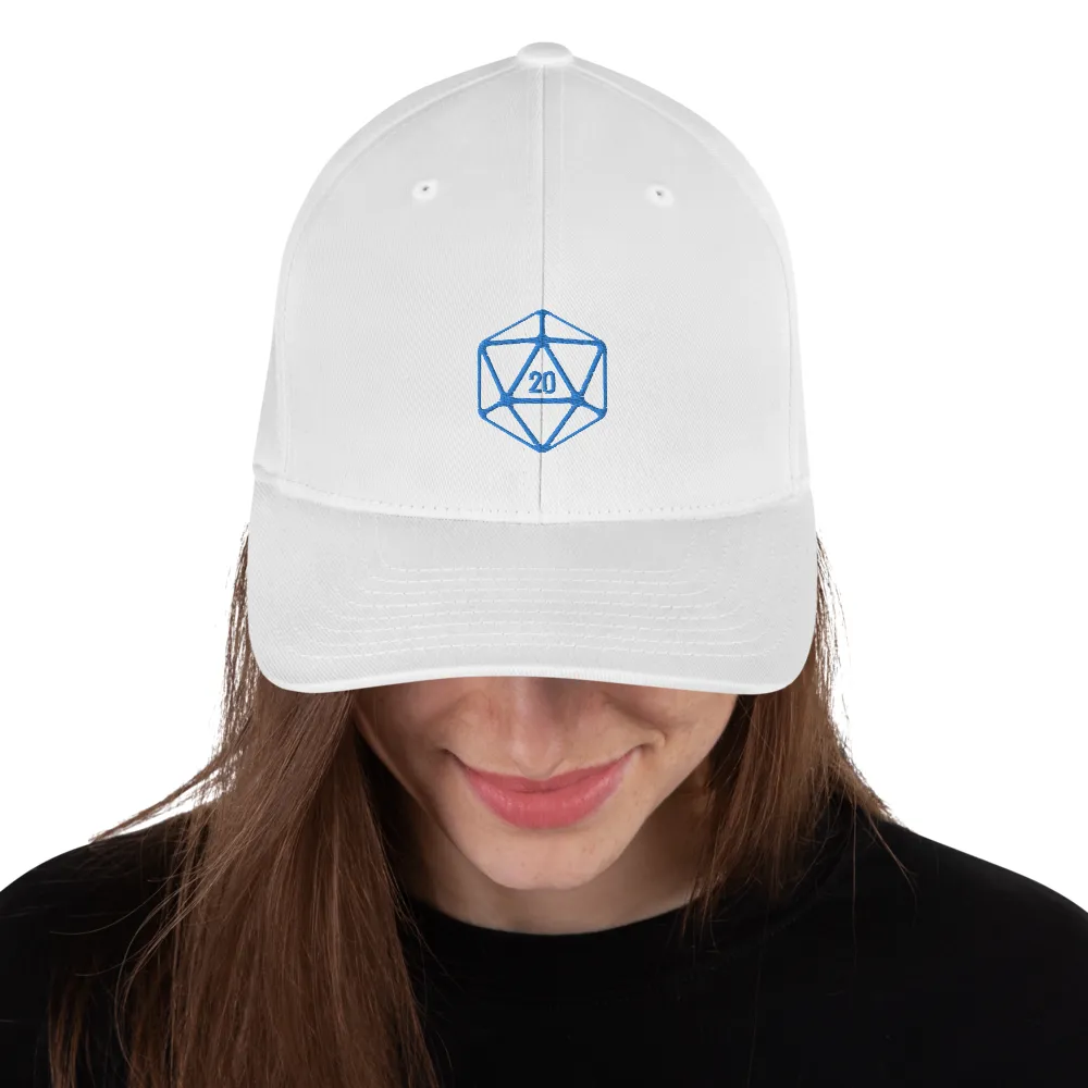 D20 Classic Teal Crit Structured Twill Flexfit Cap
