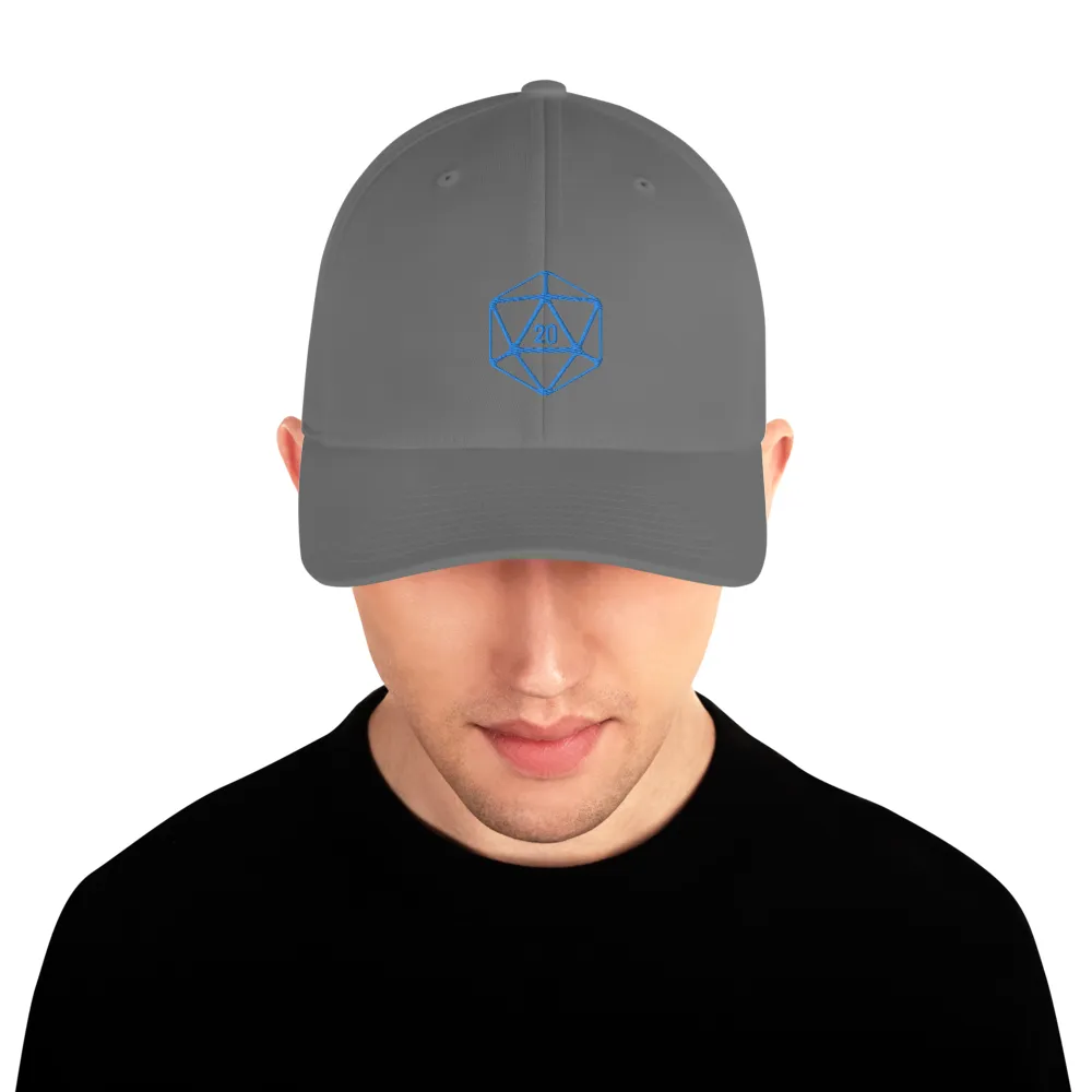 D20 Classic Teal Crit Structured Twill Flexfit Cap