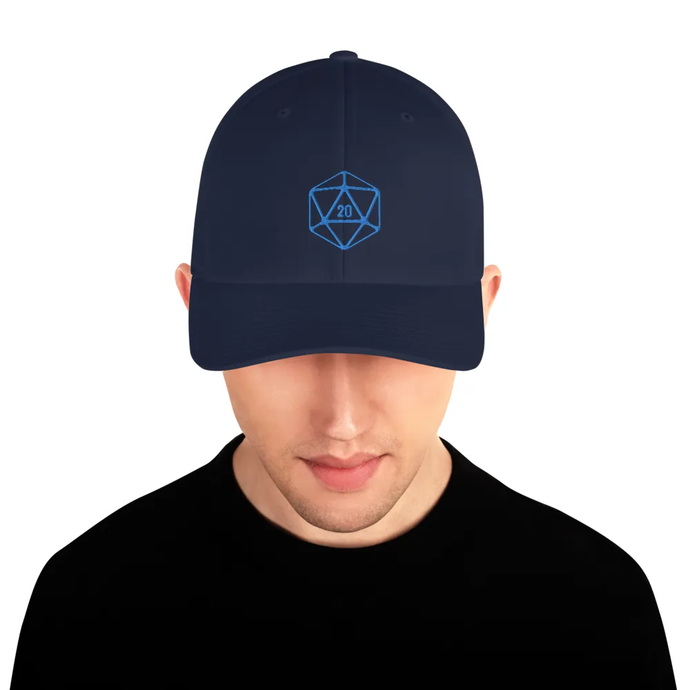 D20 Classic Teal Crit Structured Twill Flexfit Cap