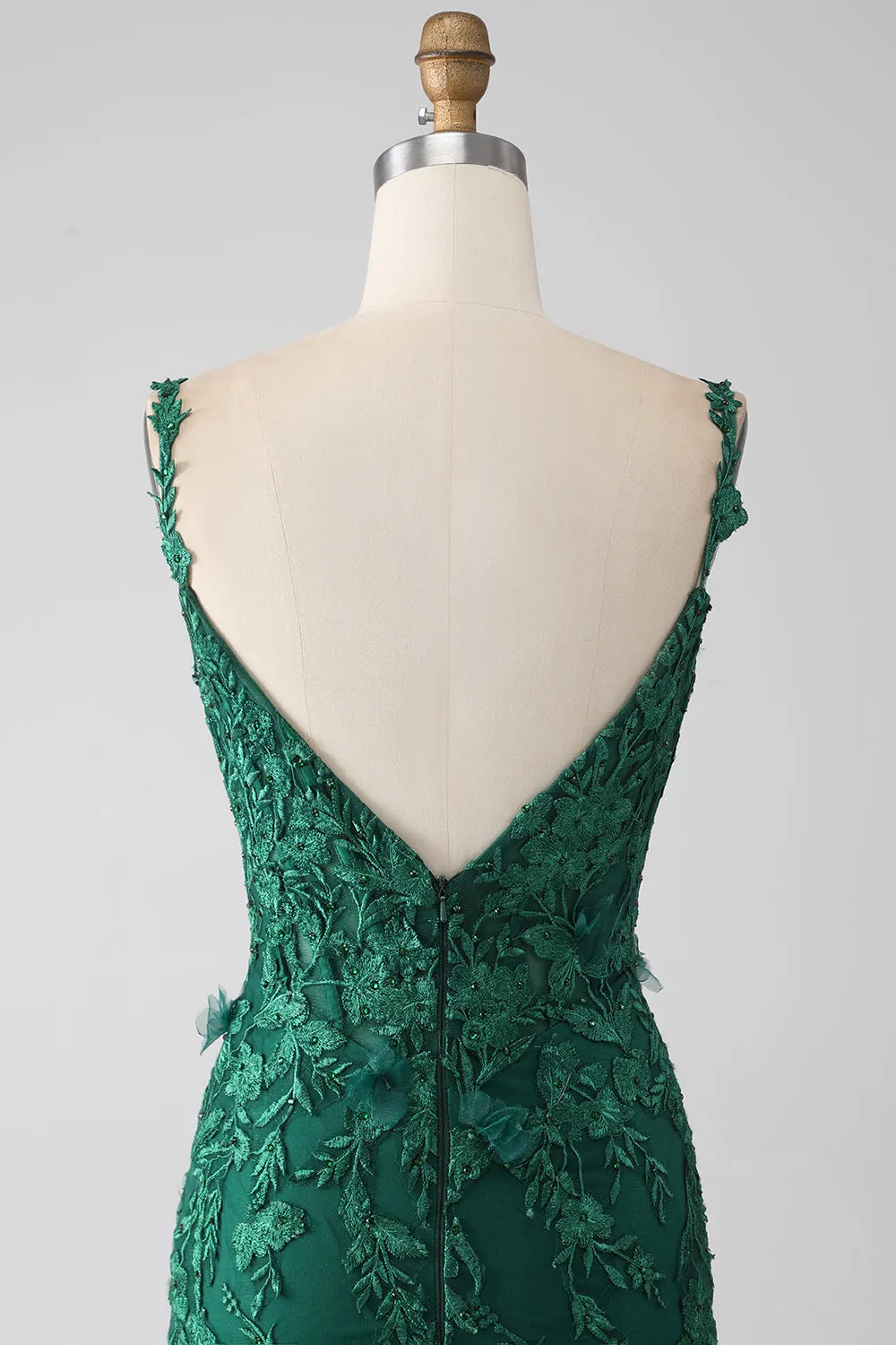 Dark Green Prom Dresses Lace Mermaid Formal Dress Long
