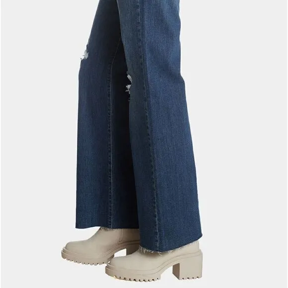 DAZE Women’s Far Out High Rise Wide Leg Jeans in the Size 31 in Dark Wash A-Plus