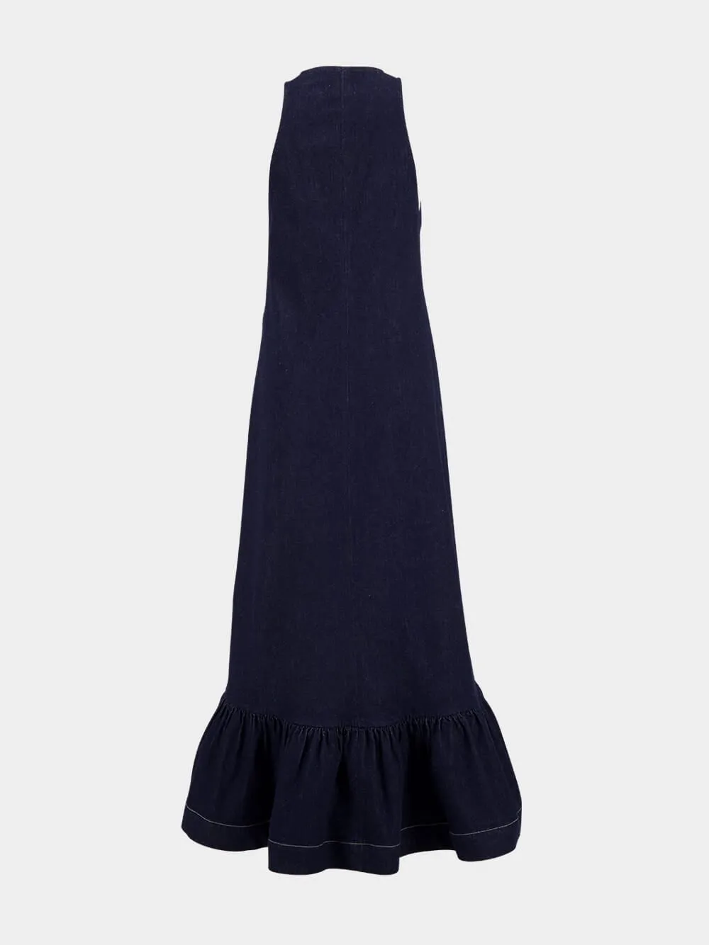 Denim Blue Sleeveless Maxi Dress