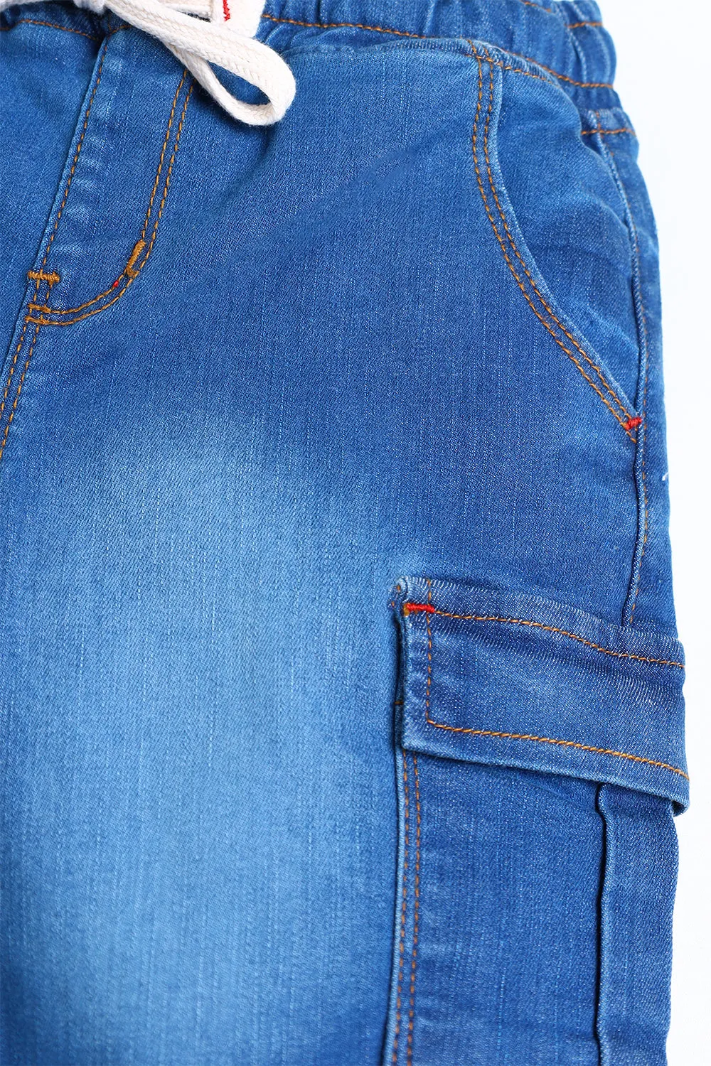 DENIM CARGO SHORTS