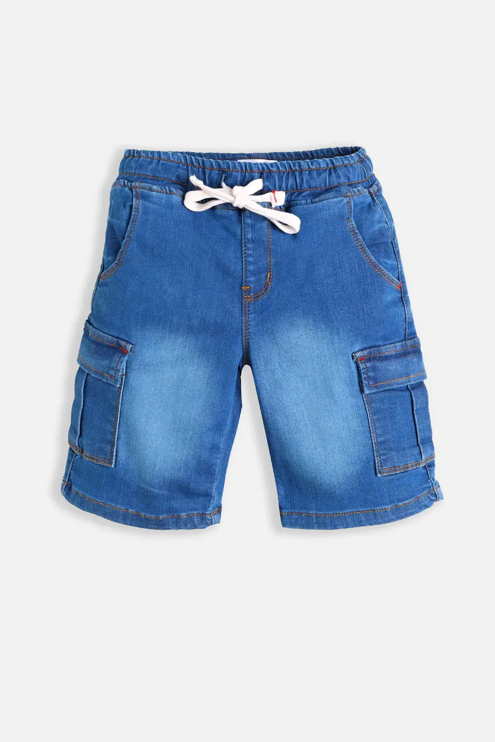 DENIM CARGO SHORTS