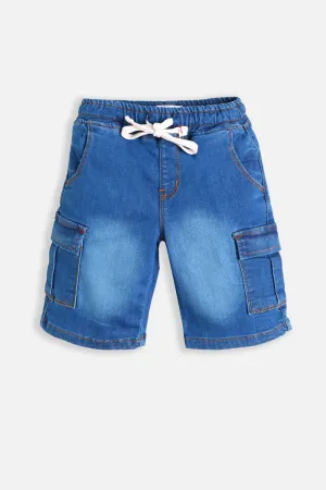 DENIM CARGO SHORTS