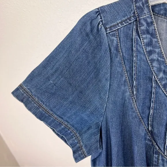 DKNY JEANS Y2K Vintage Denim Dress w/Denim Woven Belt. 100% Cotton. Size Medium