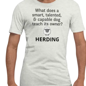 Dog Teaches Sheep Herding T-Shirt - Light