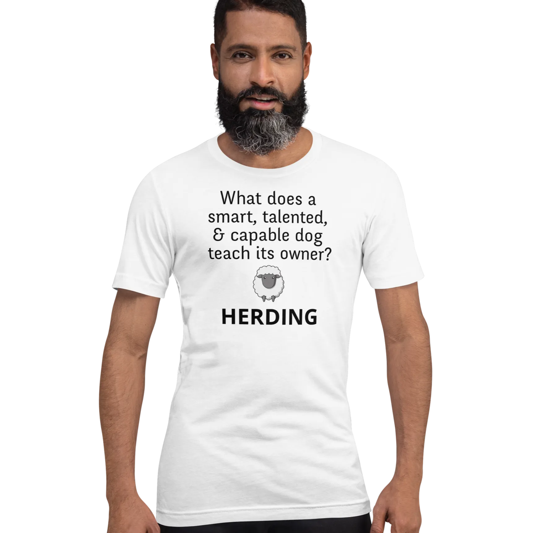 Dog Teaches Sheep Herding T-Shirt - Light