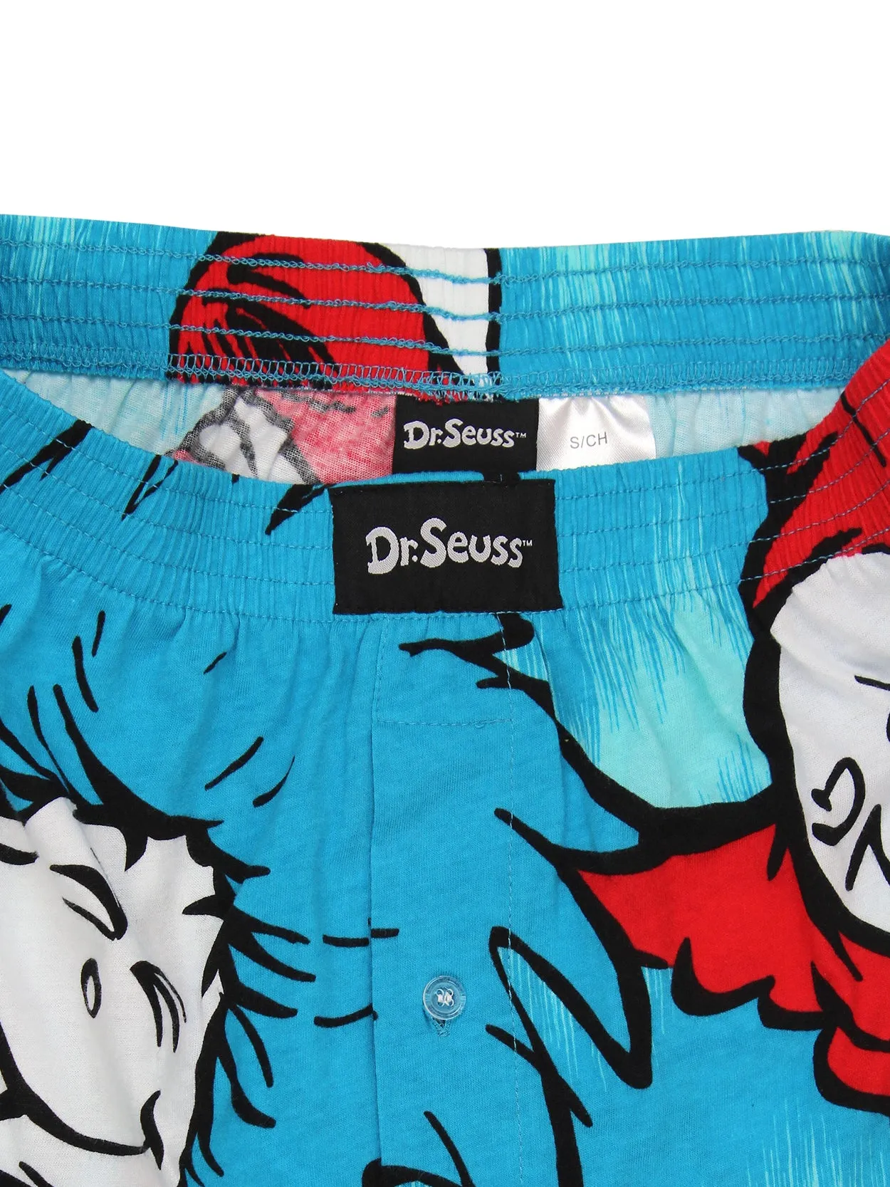 Dr. Seuss The Cat in the Hat Button Fly Boxer Shorts