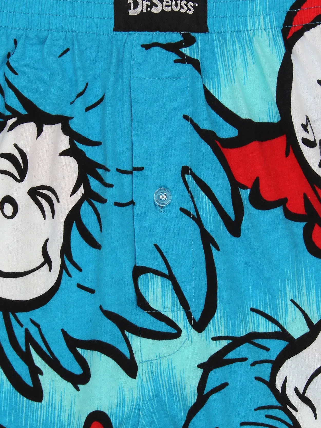 Dr. Seuss The Cat in the Hat Button Fly Boxer Shorts