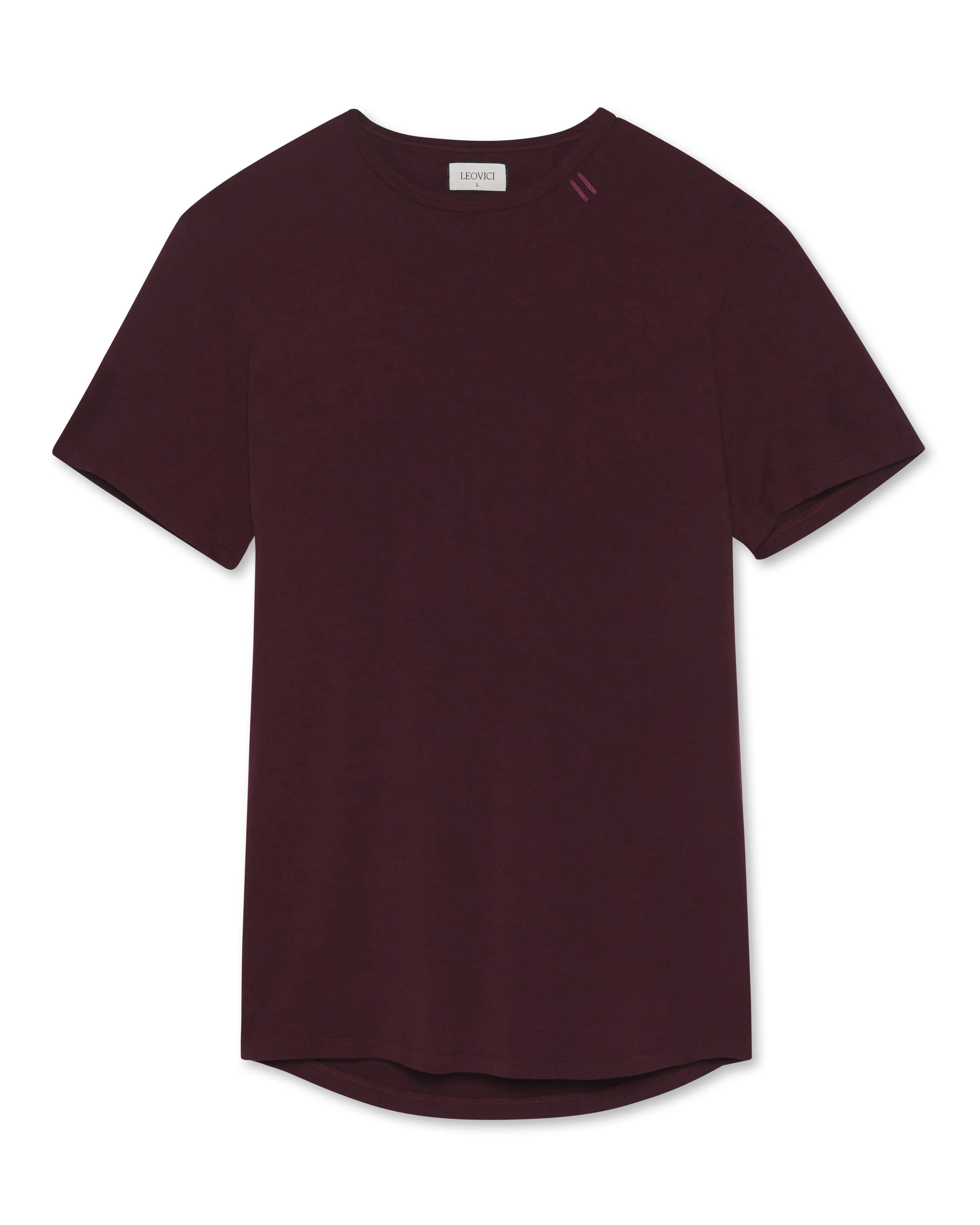 Drop Cut T Shirt - Deep Maroon
