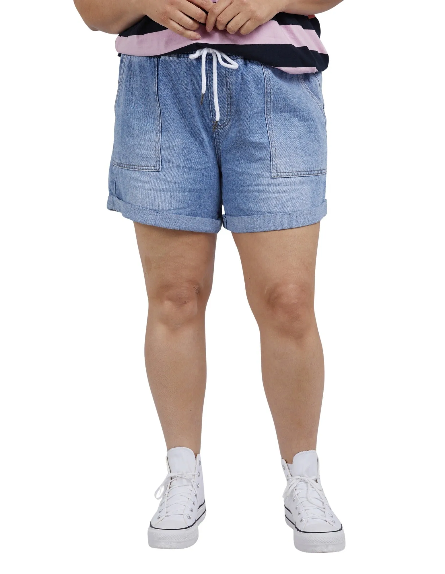 Elm - Emma Denim Short - Mid Blue Wash