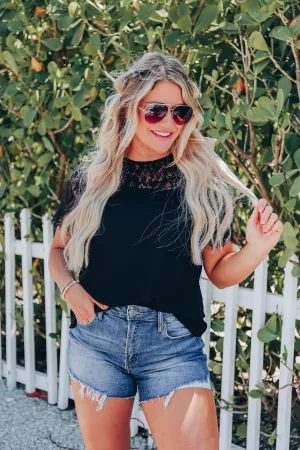Eloise Lace Blouse - Black