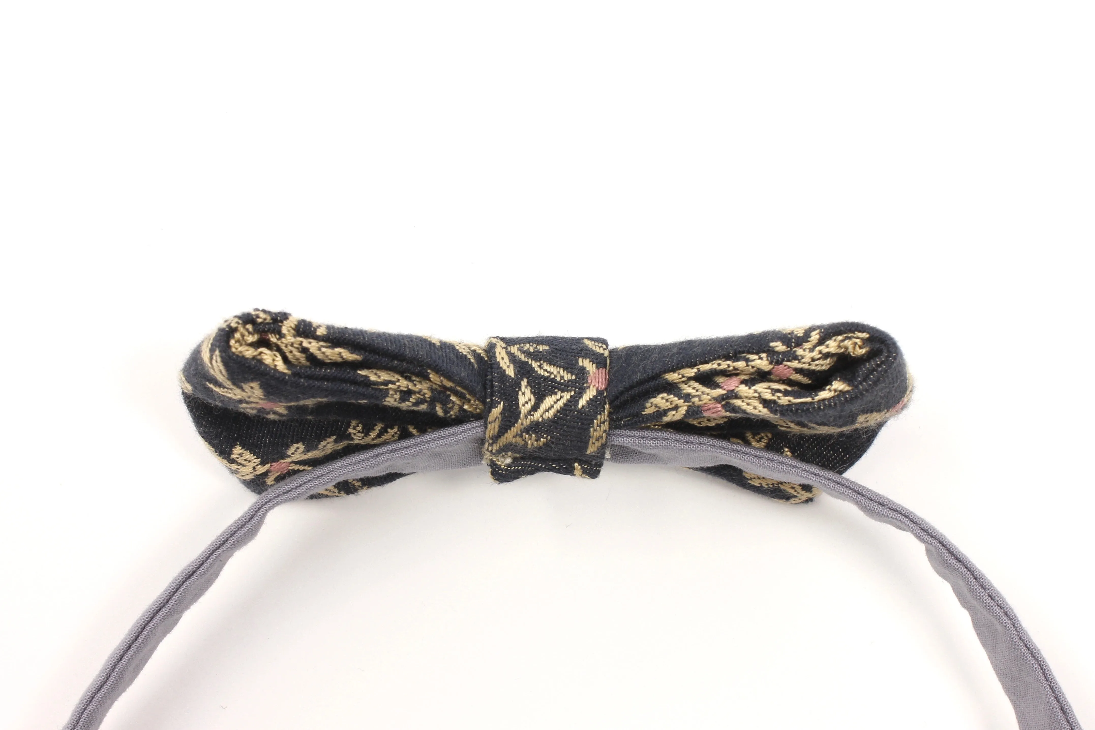 Embroidered Garland Bow Tie
