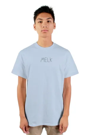 Embroidered MELK Logo T-Shirt (Light Blue)