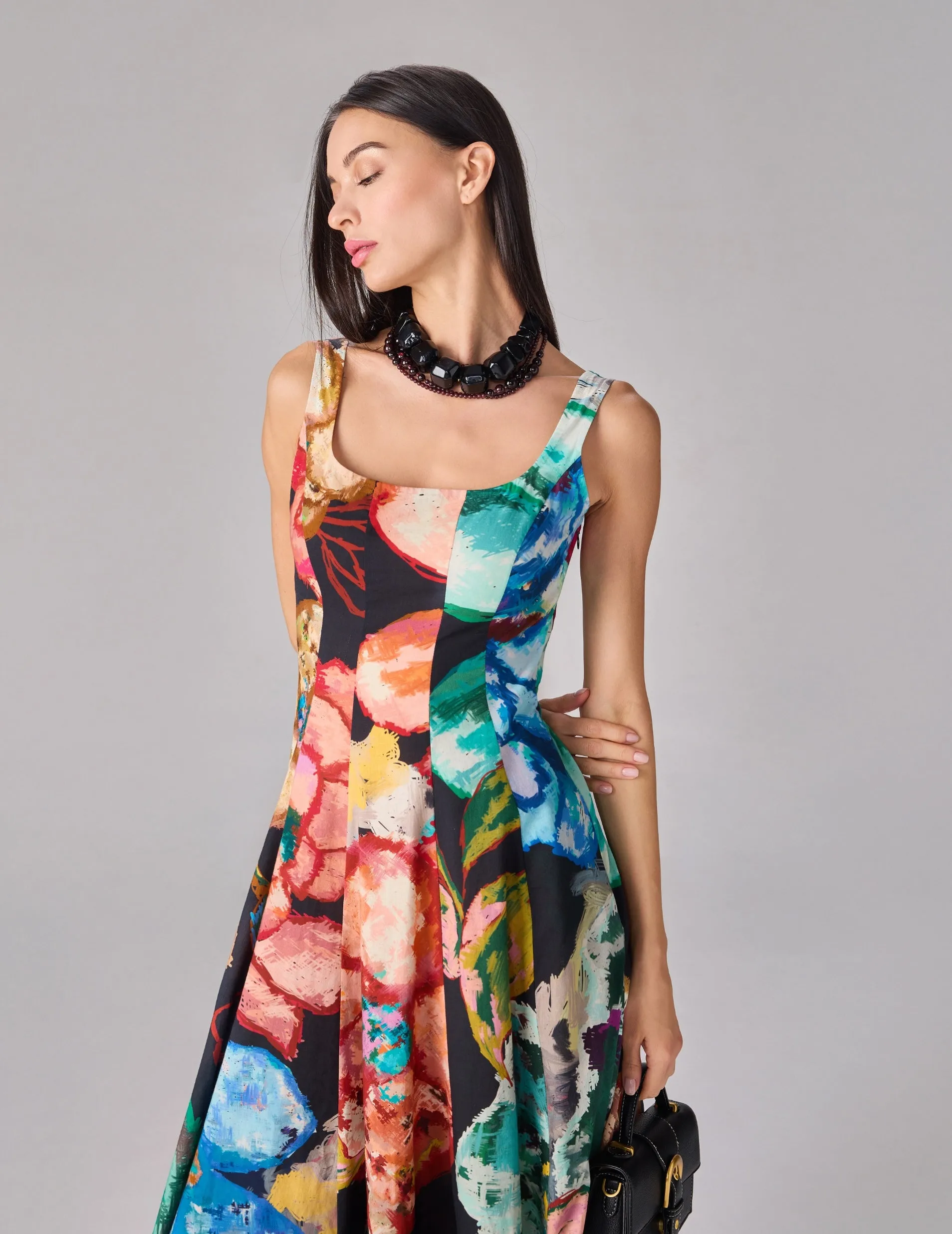 Emily floral midi dress