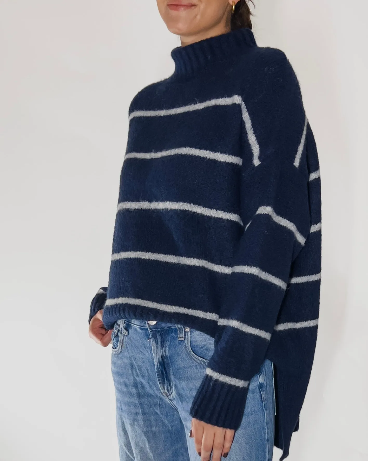 Emma Striped Turtleneck Sweater