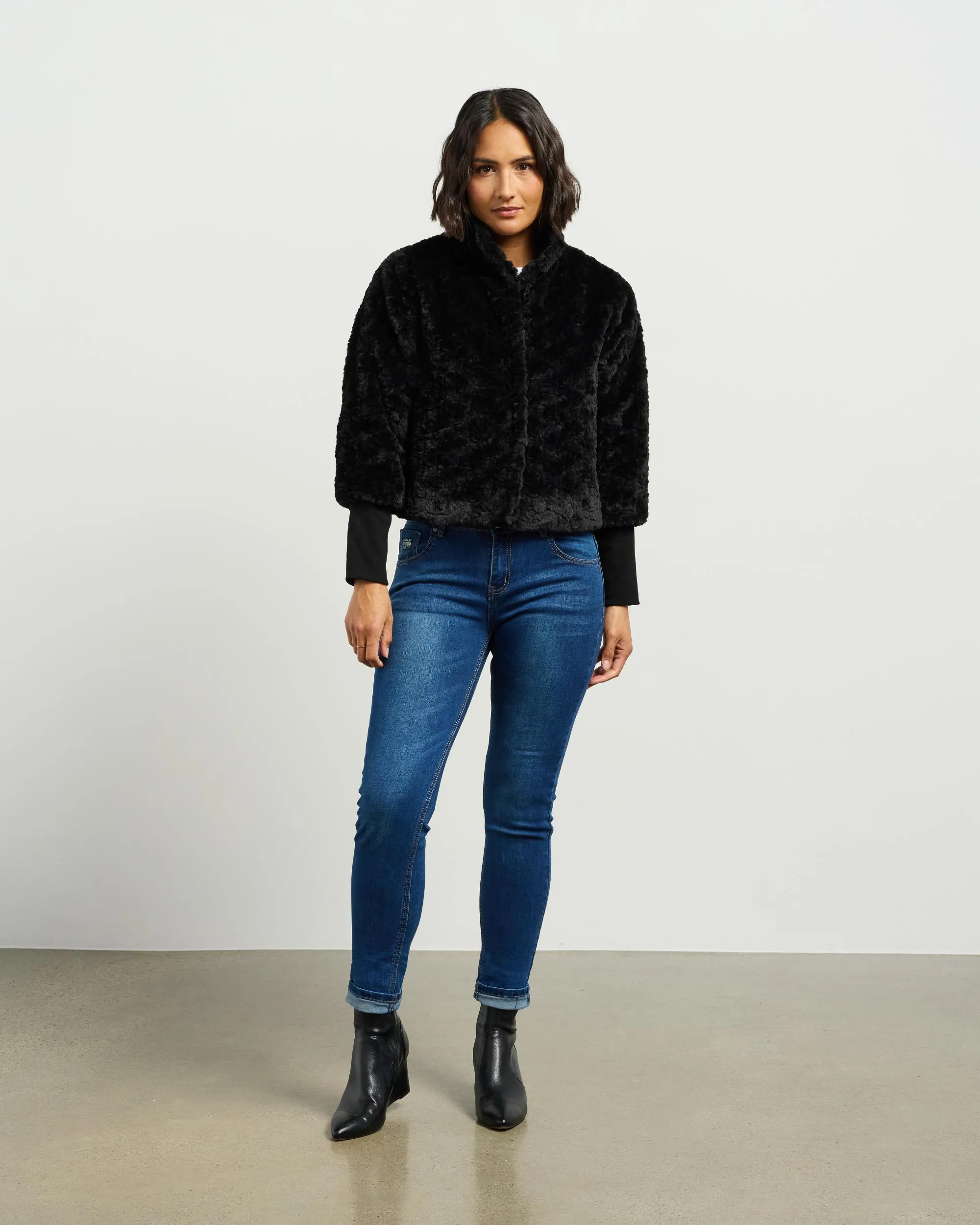 Et Alia Vintage Fur Jacket - Black