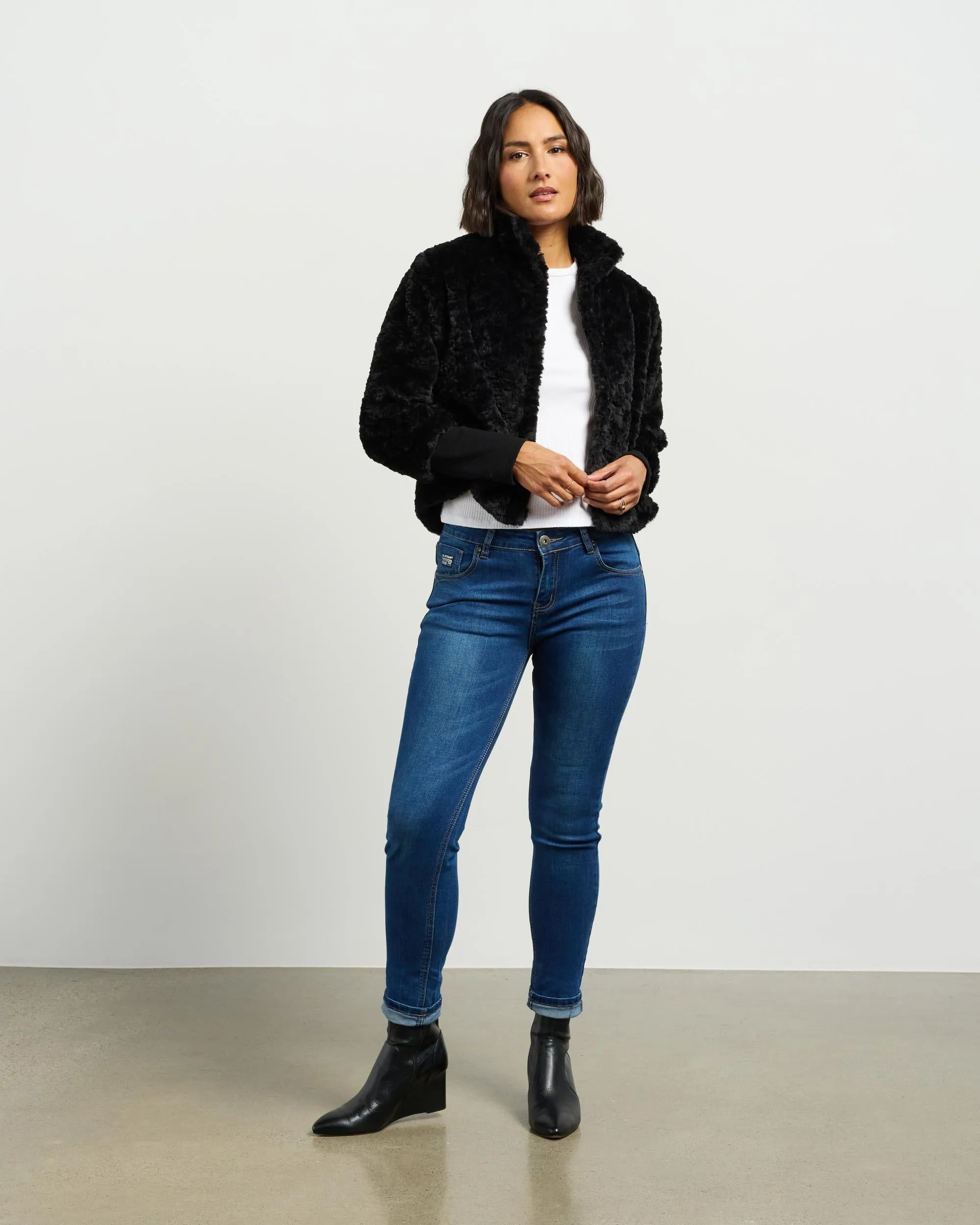 Et Alia Vintage Fur Jacket - Black
