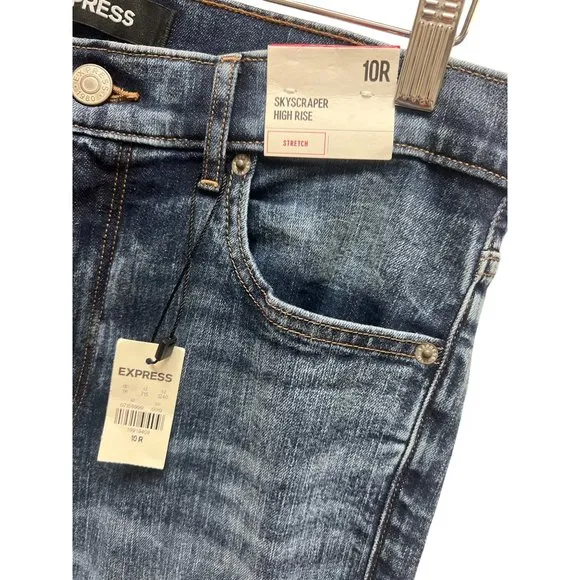 Express NWT Skyscraper High Rise Dark Wash Jeans