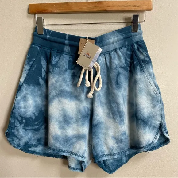 Faherty Majolica Blue Go Easy Tie Dye Shorts