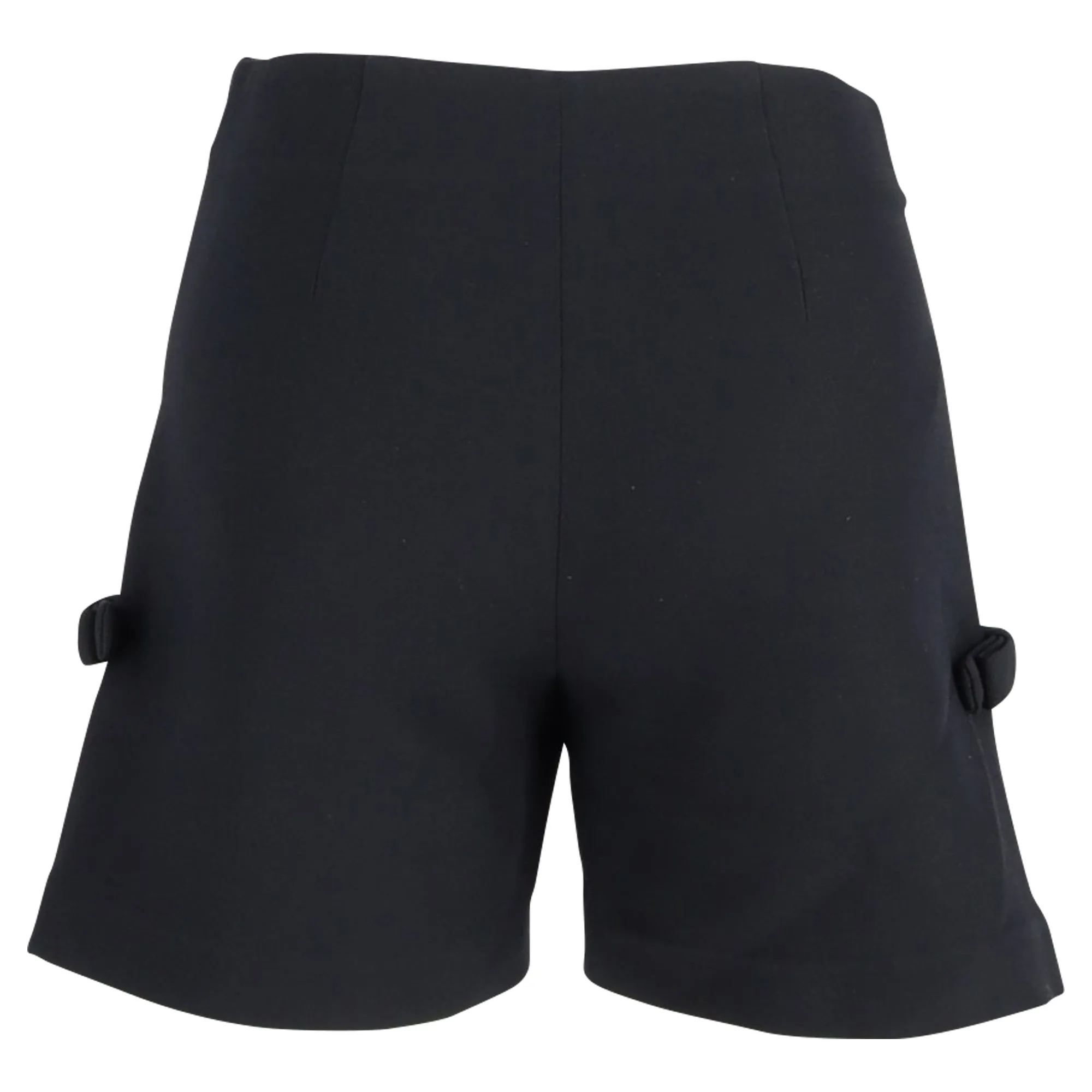 Fendi Bow Detail Shorts in Black Wool