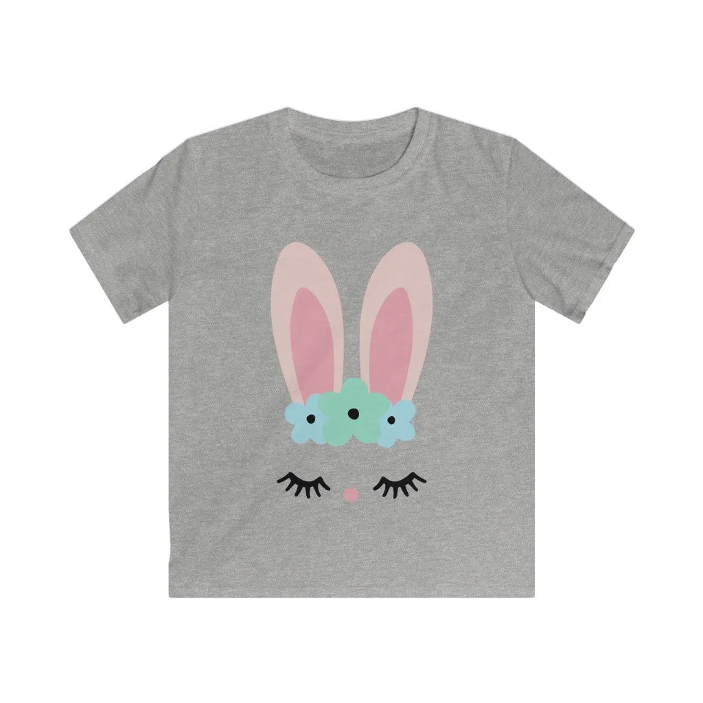 Floral Bunny Kids Softstyle Tee